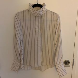 Aritzia Pin Striped Blouse